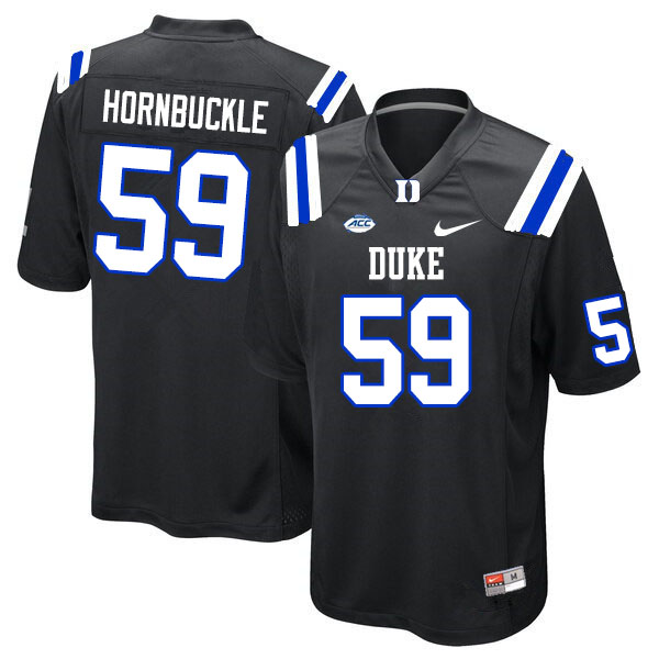 Men #59 Tre Hornbuckle Duke Blue Devils College Football Jerseys Sale-Black